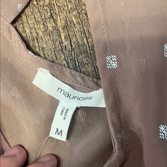 Maurices Blush Pink Cross-Back Blouse - Picture 9 of 10